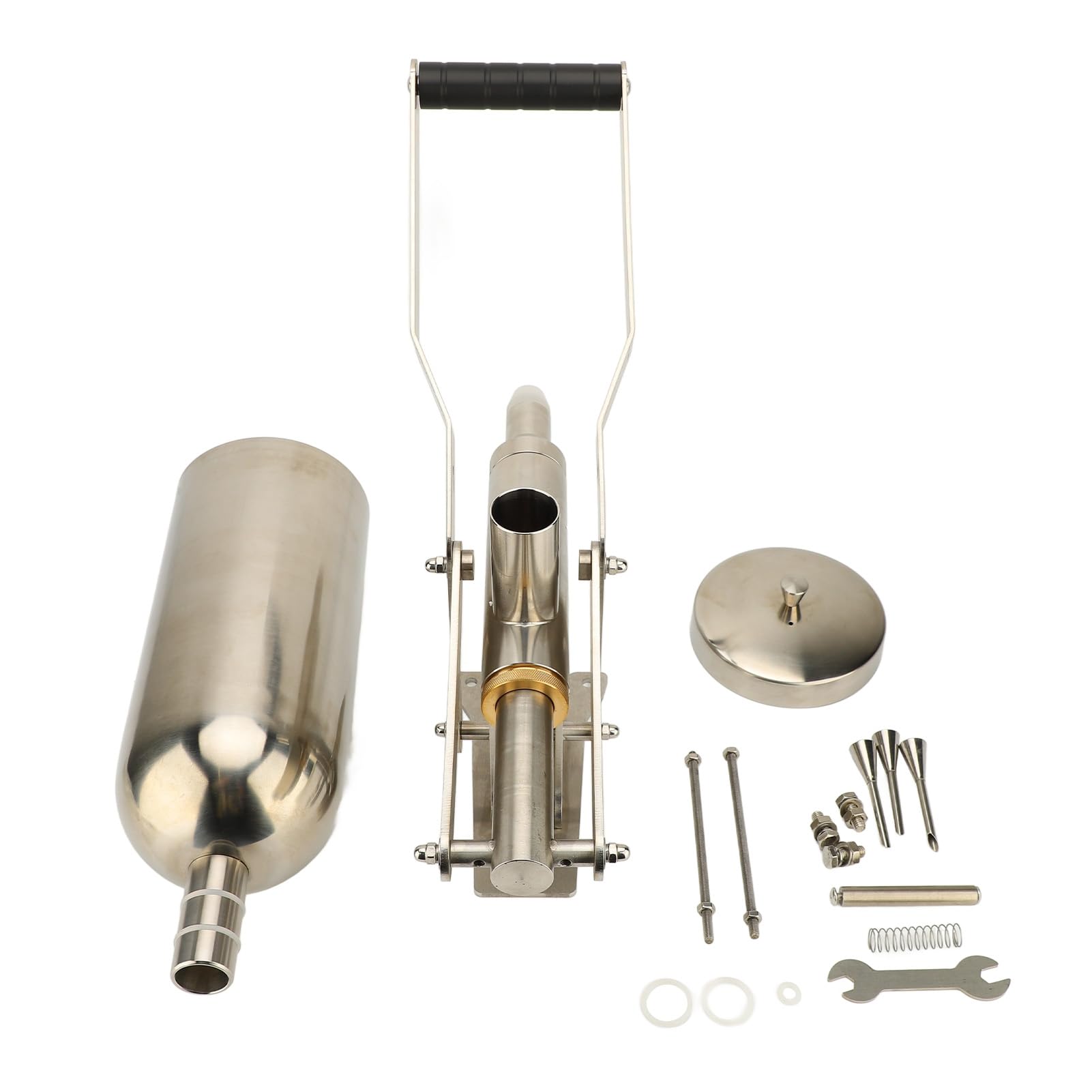 Máquina llenadora de donas, 4,5 L, manual, de acero inoxidable 304, máquina de llenado de crema y gelatina para donas, para pan, pastel, churros, equipo profesional de panadería,