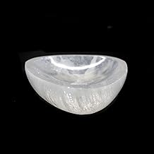Soul Sticks Selenite Crystal Bowls for Smudging, Healing, Recharging Crystals | Pure Selenite Smudge Bowl & Crystal Charging Station Ethically Sourced in Morocco (Triangle - 4 Inch)