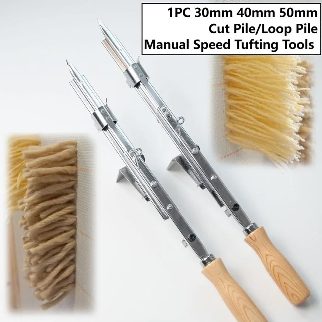 Outils de touffetage manuels - Tapis à Poils coupés, 40 mm, Usage