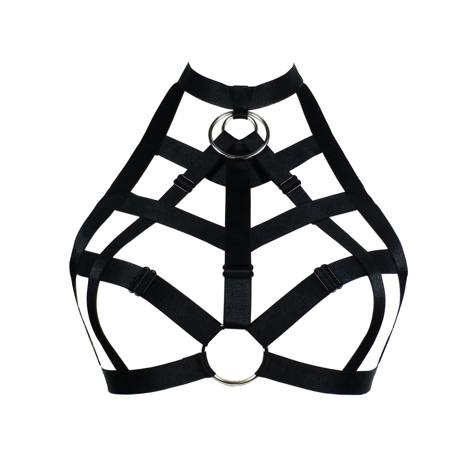 Women Harness Elastic Band Lingerie Cupless Cage Bra Hollow Out Bra