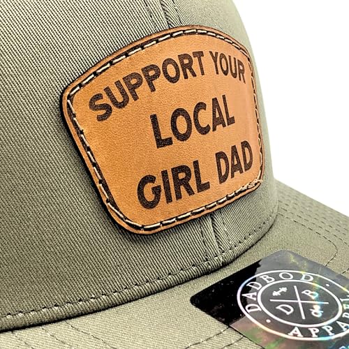 DadBod Apparel DB Boné Patch Support Your Local Girl Dad - Boné clássico snapback para homens - Boné