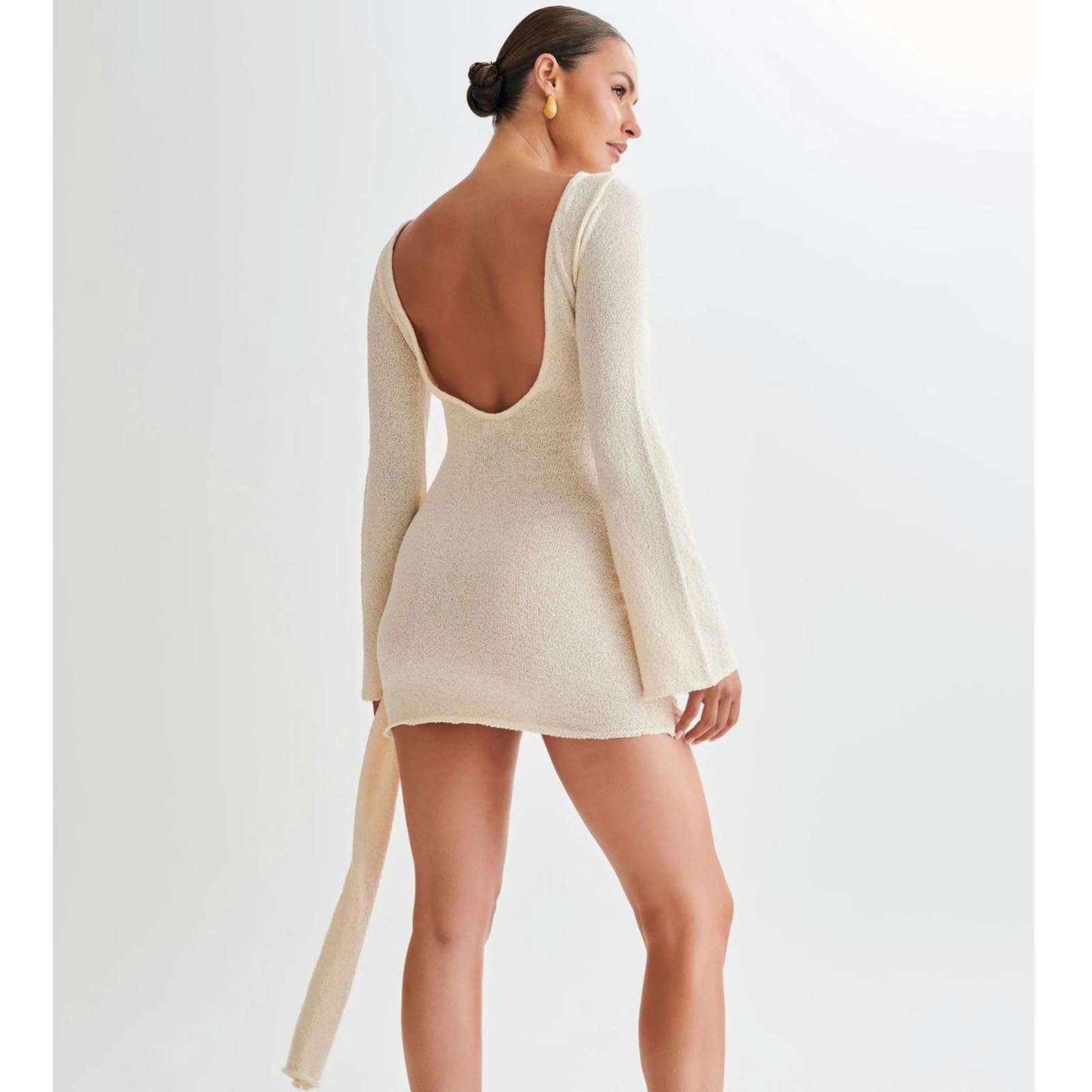 Vestito Gonna Corta Femmina Estiva di Alta Gamma Sexy Abito A Maglia con Gonna Corta Donna-Brown Rossastro-l
