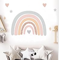 Vista 2 de Calcomanías de arcoíris para paredes, calcomanías de pared para habitación de niñas, niños, sala de estar, guardería, decoración de pared