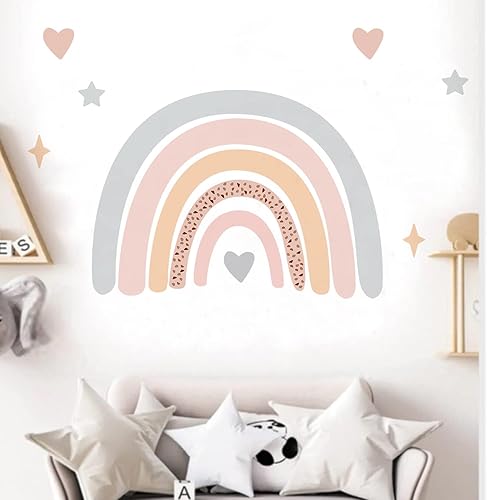 Miniatura 2 de Calcomanías de arcoíris para paredes, calcomanías de pared para habitación de niñas, niños, sala de estar, guardería, decoración de pared (arcoíris