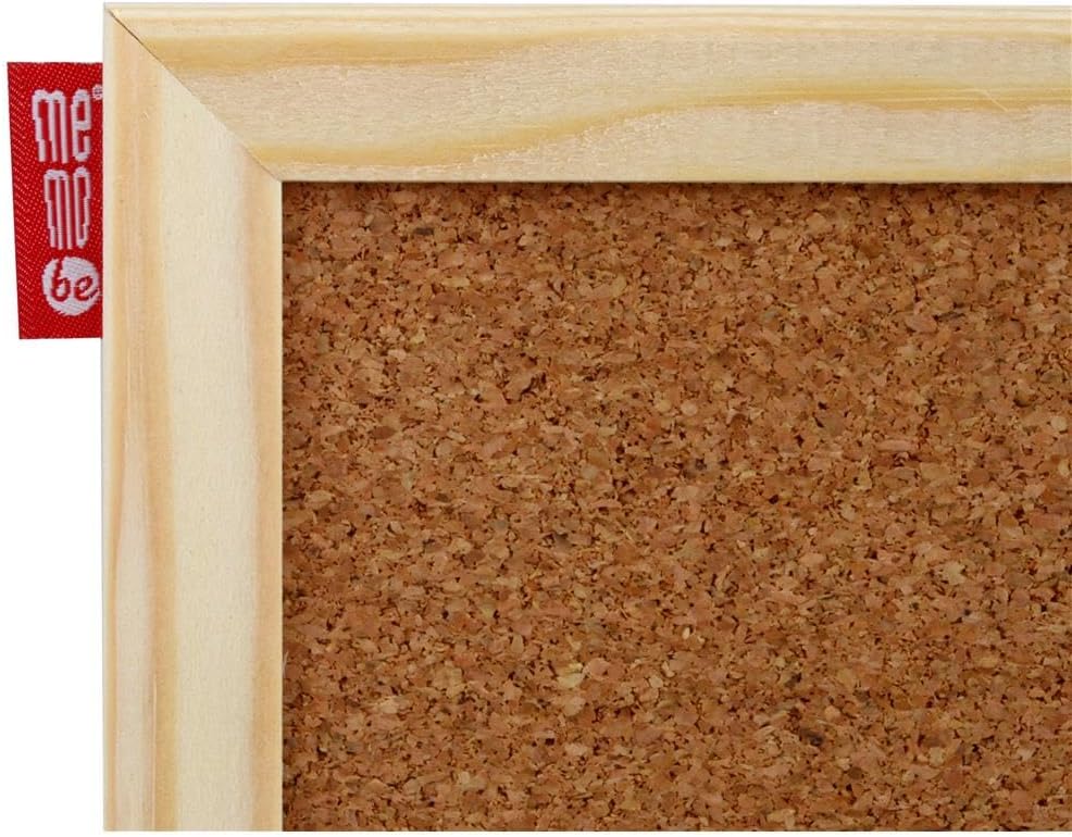 Cork Pin Board 30 x 21 cm - Pin Board with Wooden Frame - Cork Wall - Vertical or Horizontal Arrangement