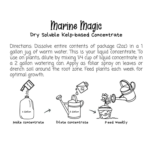 Miniatura 5 de Fertilizante en polvo soluble de extracto de algas marinas, fertilizante en polvo soluble 100% natural de Marine Magic que hace 128 galones (484 L)
