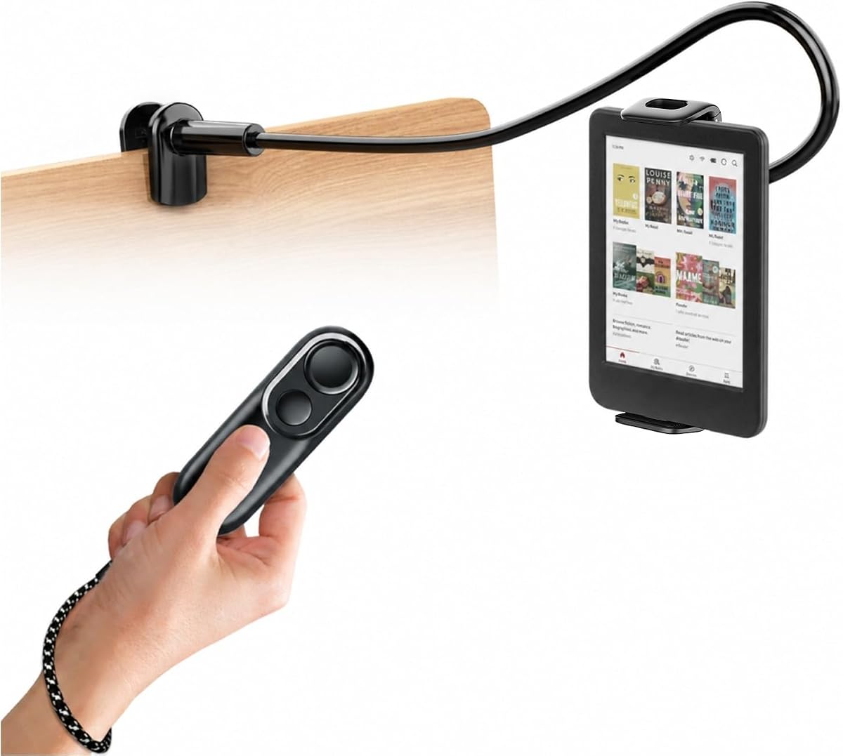 Bluetooth Remote Page Turner with Adjustable Stand for Kobo eReaders