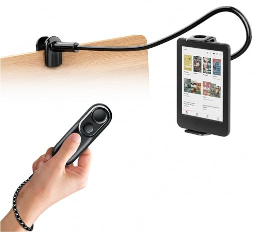 Virador de página remoto Bluetooth com suporte ajustável para eReaders Kobo