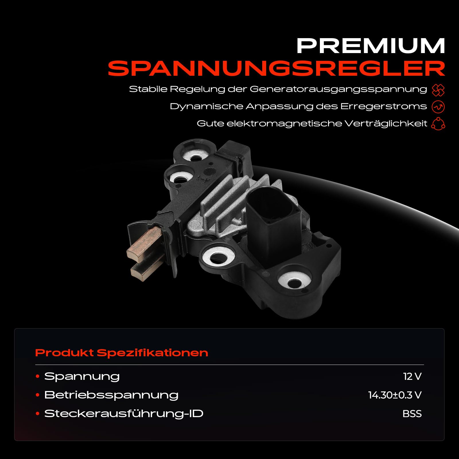 Frankberg Lichtmaschinenregler Generatorregler 1-polig Kompatibel mit Q7 4LB A6 Avant 4F5 A6 4F2 A6 Allroad 4FH A8 4E2 4E8 Replace# F00M346138