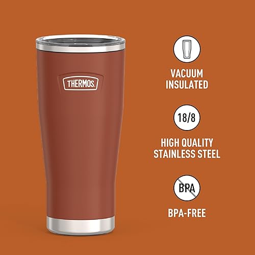 Miniatura 2 de THERMOS ICON SERIES - Vaso frío de acero inoxidable con cierre deslizante, 24 onzas, sillín