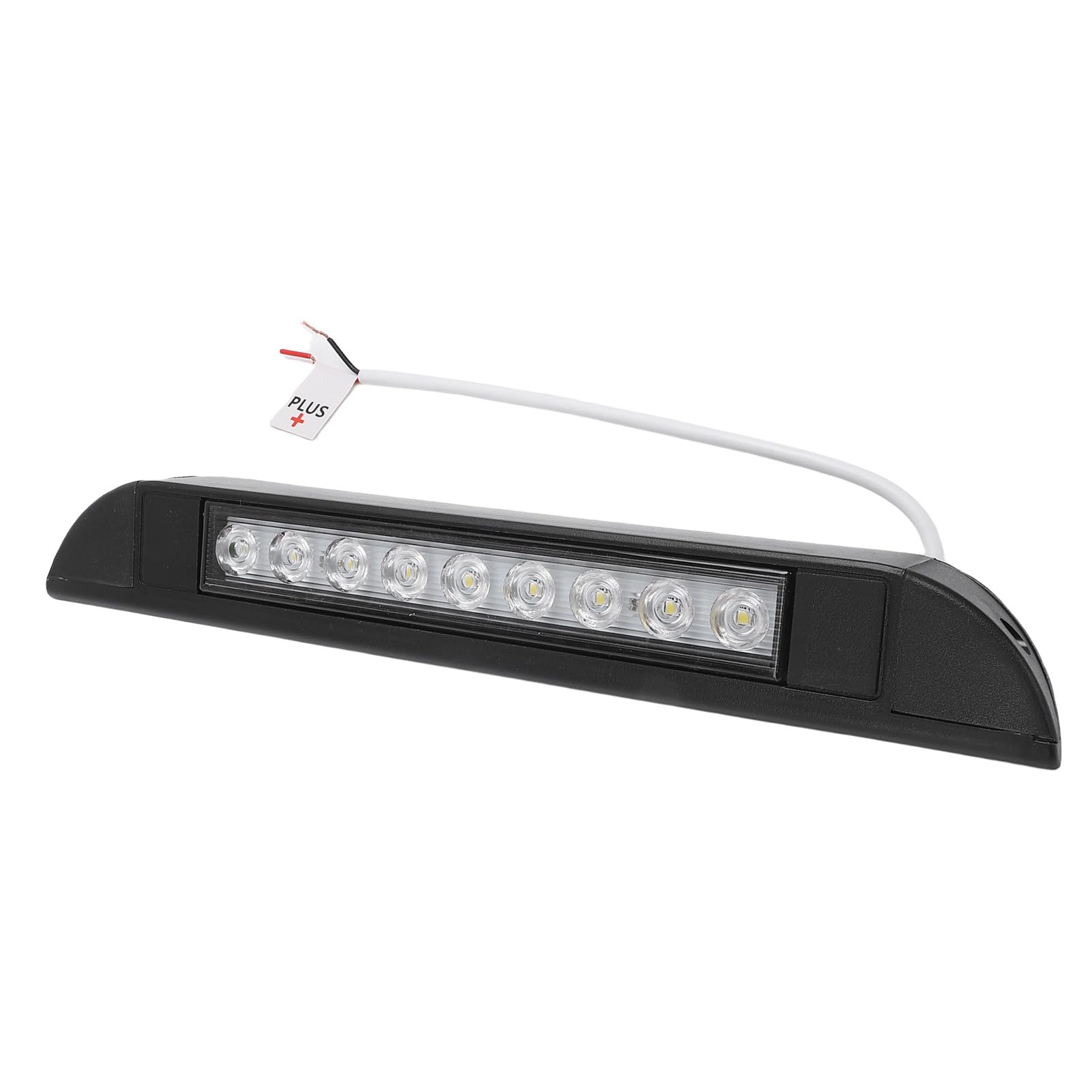 Oreilet RV LED Awning Porch Utility Light Fixture, 10 Inch 6000K Cool White Lighting RV Exterior Porch LED Flood Light, RV Exterior Lights for Truck Trailer (Short Black Without Switch)