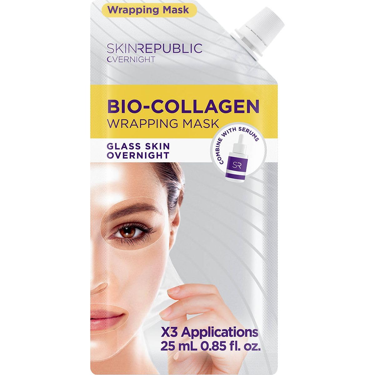 Bio-Collagen Overnight Wrapping Mask | Glass Skin Hydrogel Treatment | Hydrates, Firms & Smooths | Improves Elasticity & Radiance (30g)