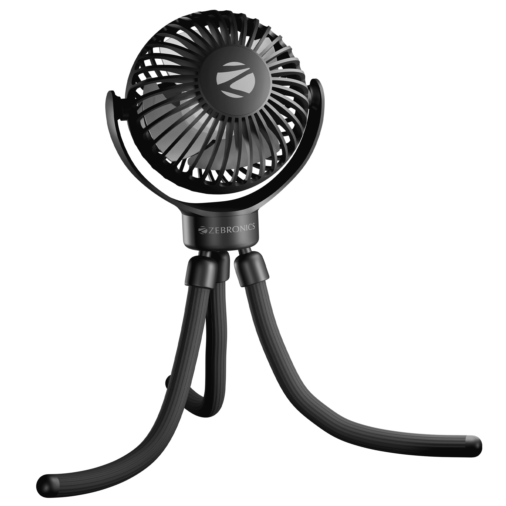 ZEBRONICS Heat Buster 100, Mini Portable Hand Fan, 10500 RPM, 3 Speed Modes with Brushless Motor, Upto 5.4m/s Airflow, Type C Charging, for Travel, Makeup, Office, Home (White) — Amazon image 15