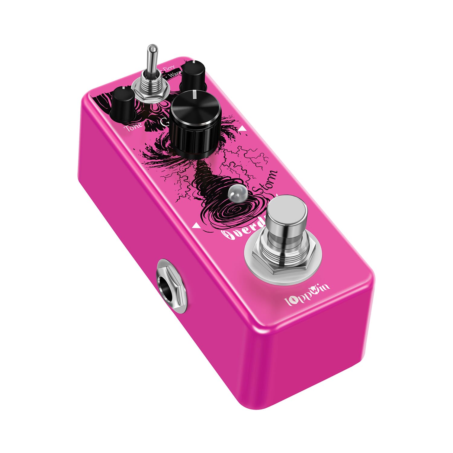 Tube Screamer Overdrive Gitarrenpedal - Dual Modes (Warm/Hot), Metallgehäuse, True Bypass, LED-Statusanzeige