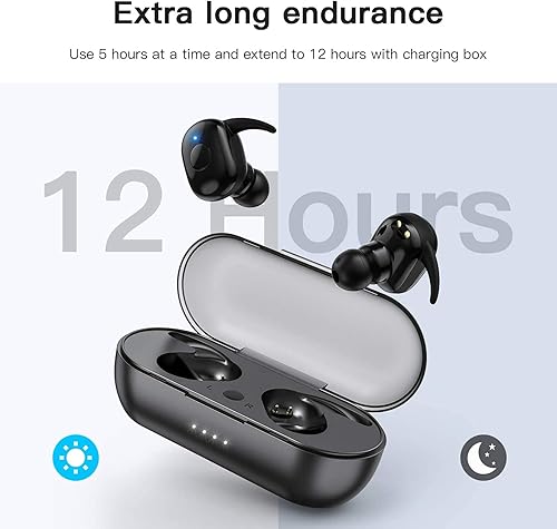 Miniatura 4 de Auriculares inalámbricos True Wireless Auriculares Bluetooth con micrófono – Extra Bass, 36 horas de tiempo de reproducción para entrenamiento