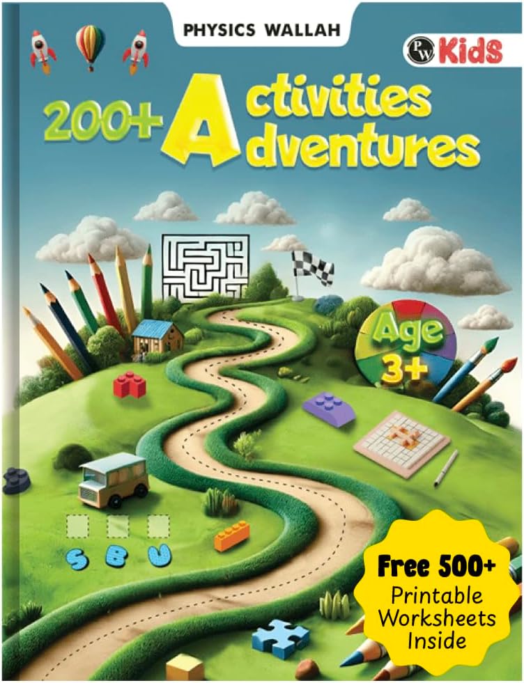 - 200+ Adventure Activity Book for Kids, Early Learning Educational Book with 500+ Free Worksheets & Parenting Tips, Brain Booster Books for Kids 3 - 4 Years