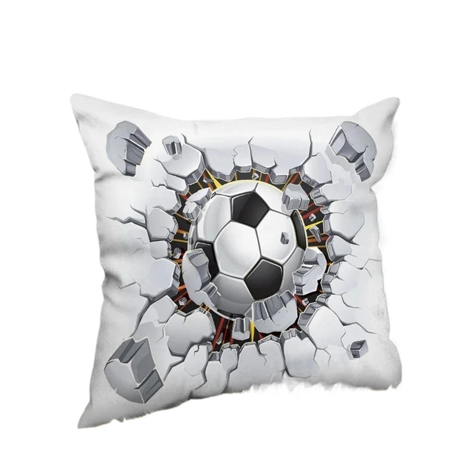Football Print Pillow Square Cushion Sofa Home Decor for Sofa(Color1)