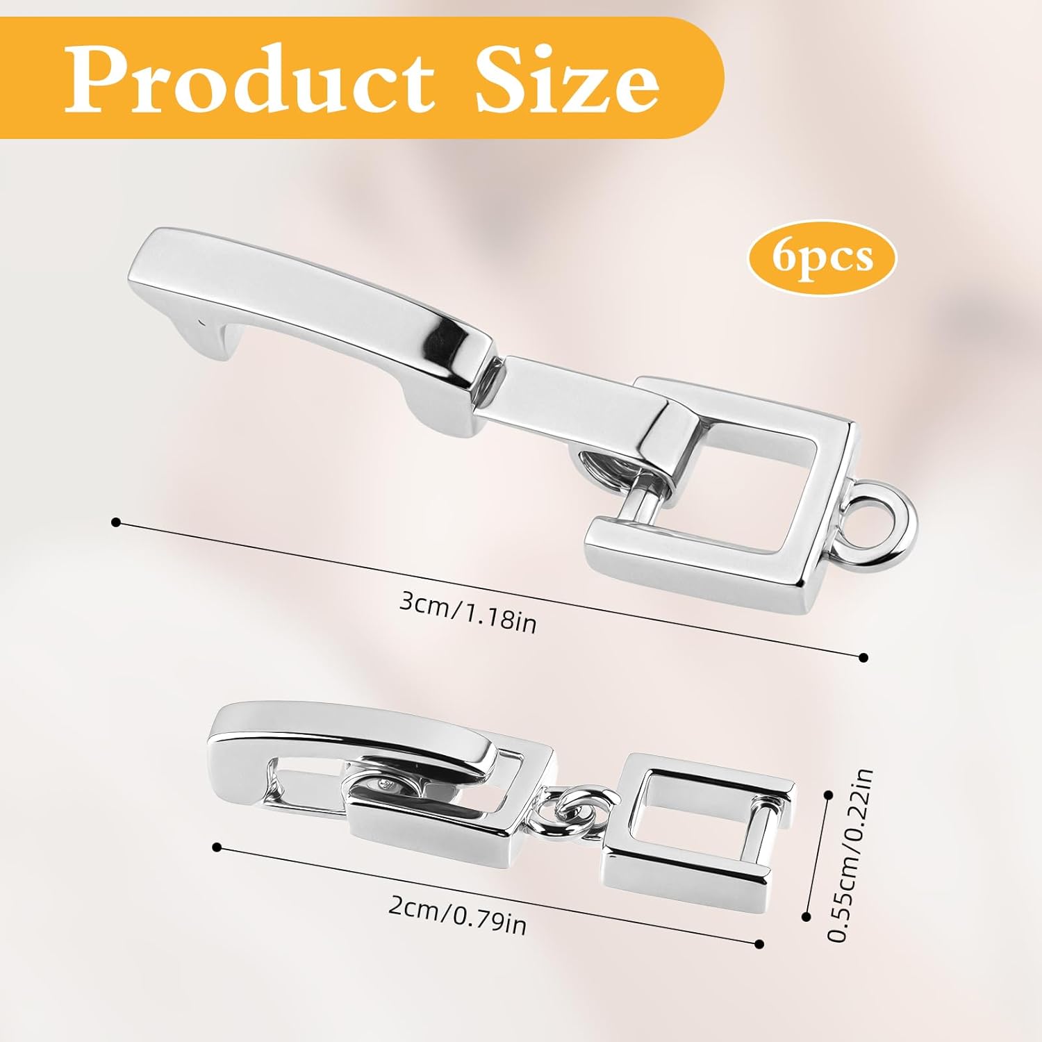 6 PCS Necklace & Bracelet Extenders with Foldover Clasps - 3 Gold + 3 Silver Jewelry Extensions for Necklaces, Bracelets, Anklets & Watch Bands - Ideal for Jewelry Making, DIY Crafts & Repair - Image 2