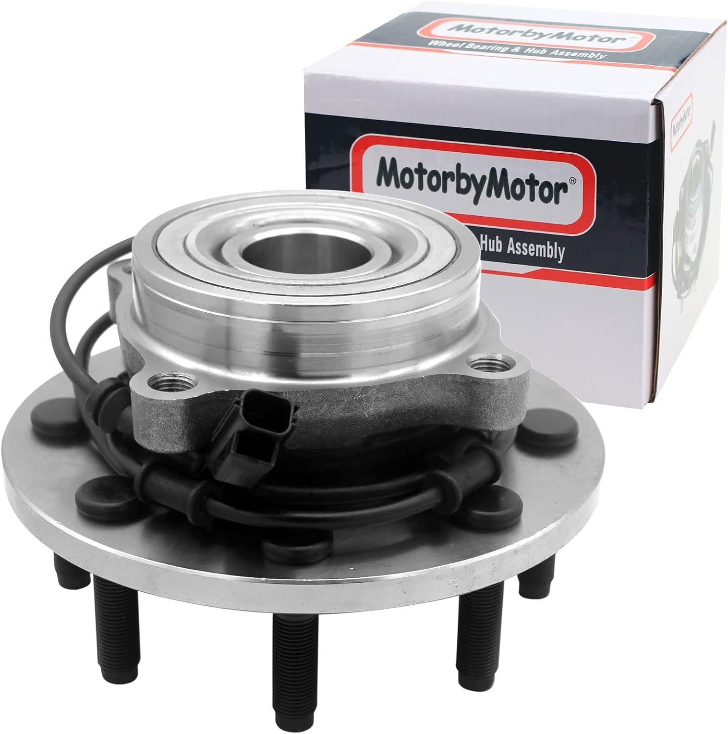 MotorbyMotor 515061 Front Wheel Bearing and Hub Assembly Fits for 2003-2005 Dodge Ram 2500, 2003-2005 Dodge Ram 3500 Wheel Hub Bearing Assembly 4WD with ABS 8 Lugs 4x4