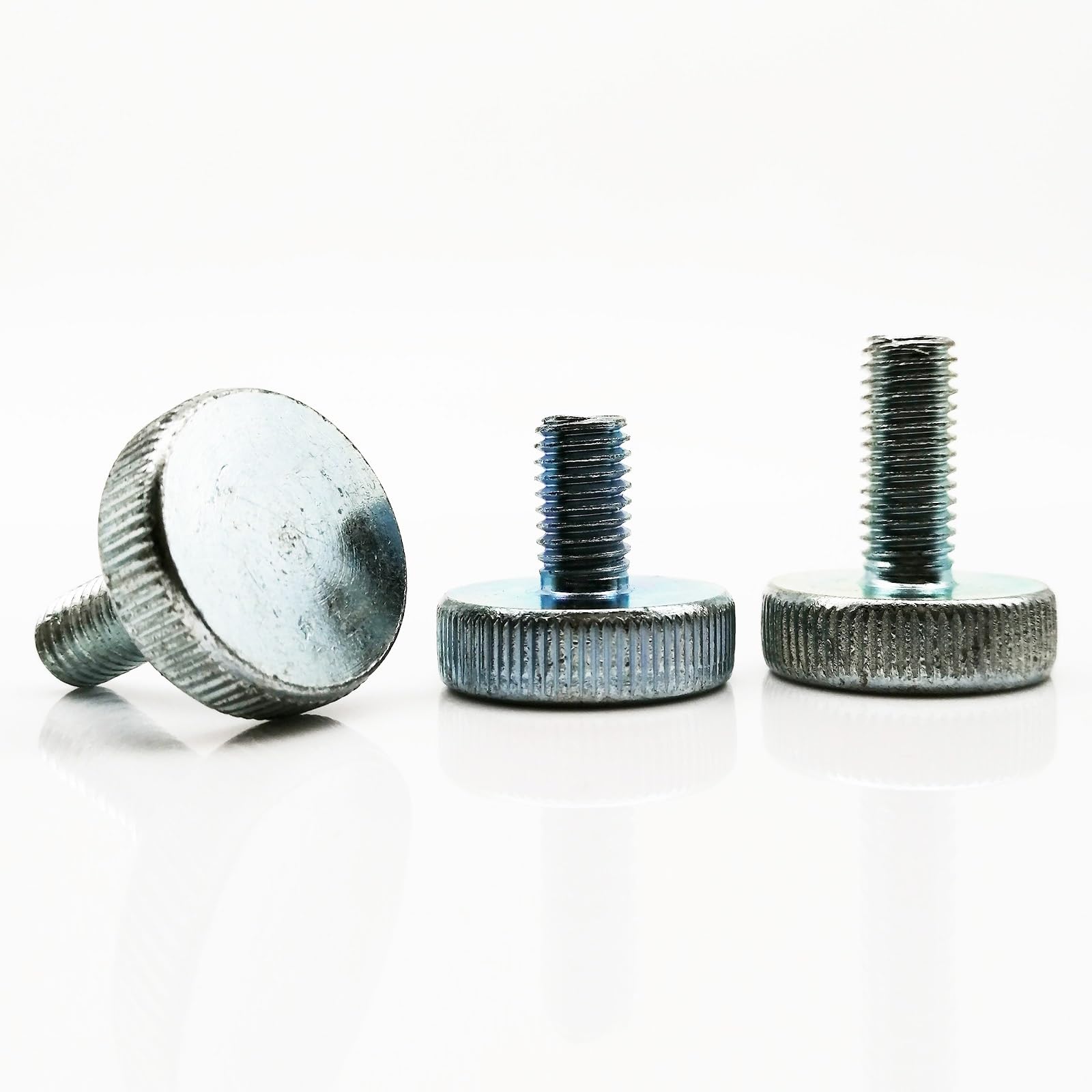 Tornillo autorroscante de 1/2/5 piezas M3 M4 M5 M6 M8 M10 DIN653 de acero al carbono moleteado de cabeza plana tornillo de pulgar ajuste tornillo sin herramientas (45 mm, M6 (5 piezas)