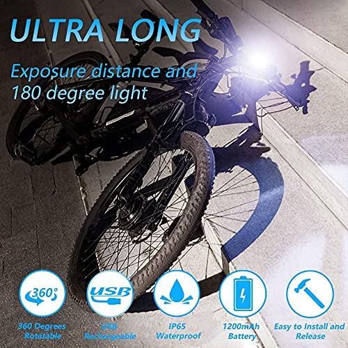 Luces de bicicleta recargables USB XMING impermeables LED 4