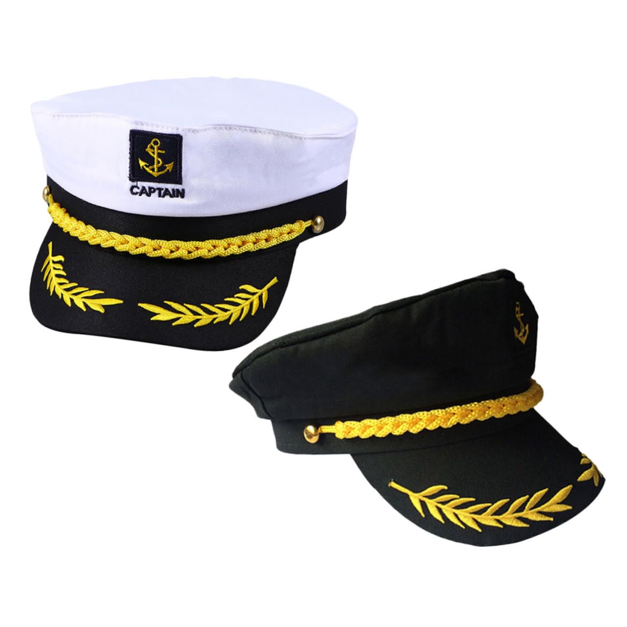 ERINGOGO 4 Stück Verstellbare Kapitänsmütze Segler Yacht Hut Marine für Karneval Cosplay Party Outdoor Sonnenschutz Herren Damen