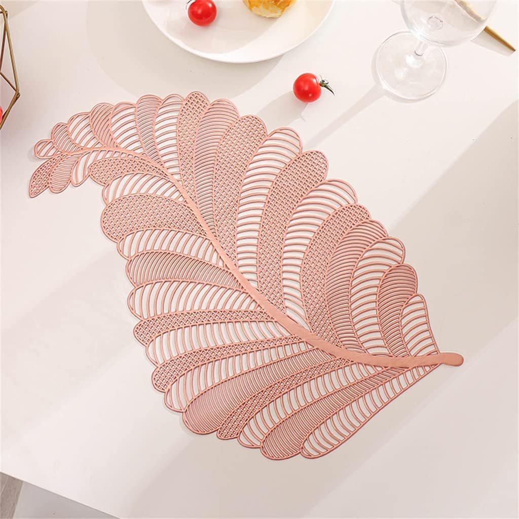 Table Mat Bronzing Placemat Insulation Mat Table Bowl Heat-Resistant Household Washable Table Decoration(D)