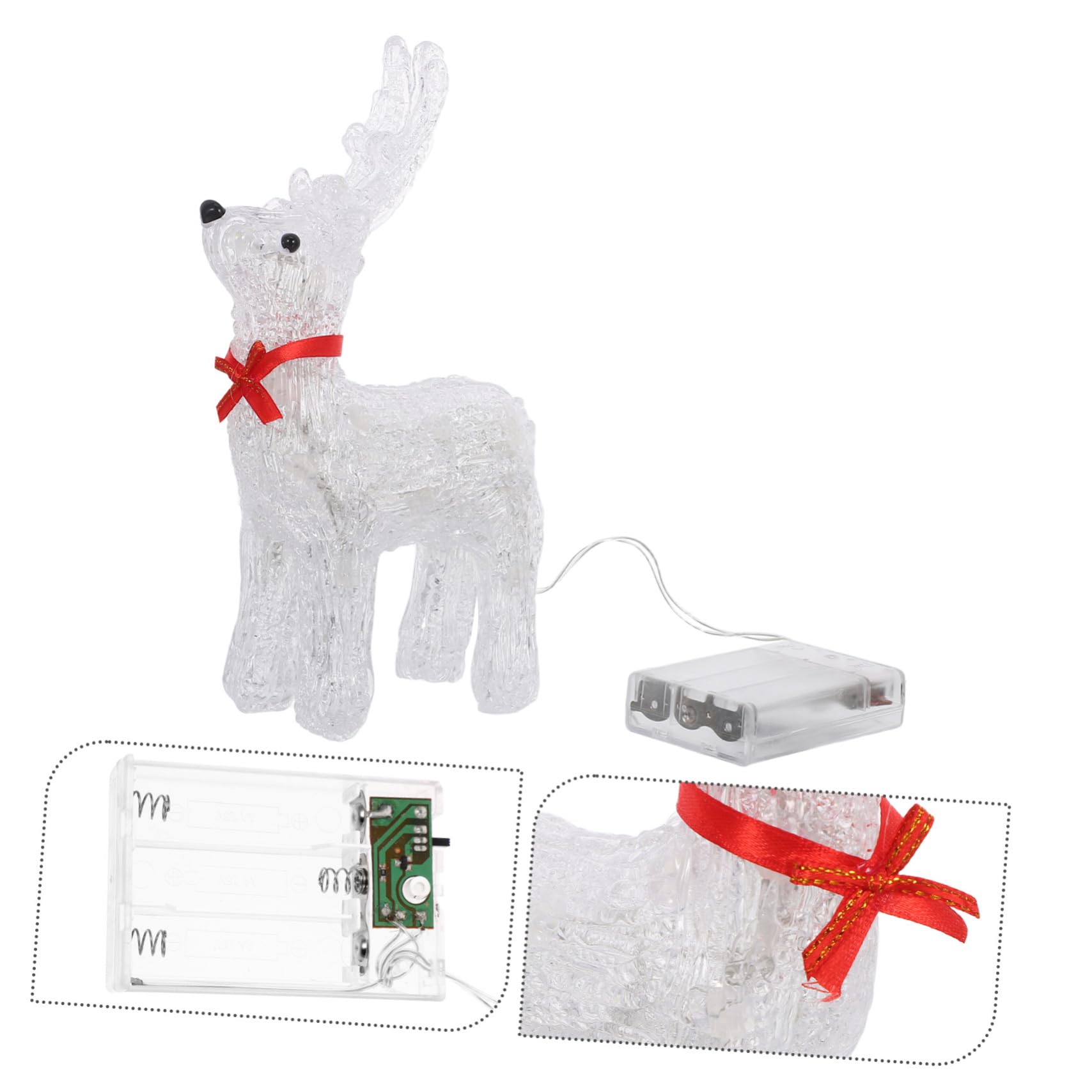 IMIKEYA Leuchtendes Rentier für Weihnachten Beleuchtete Rentierdeko für Zuhause Rentier-weihnachtsdekoration mit Led-licht Fensterdeko oder Tischornament
