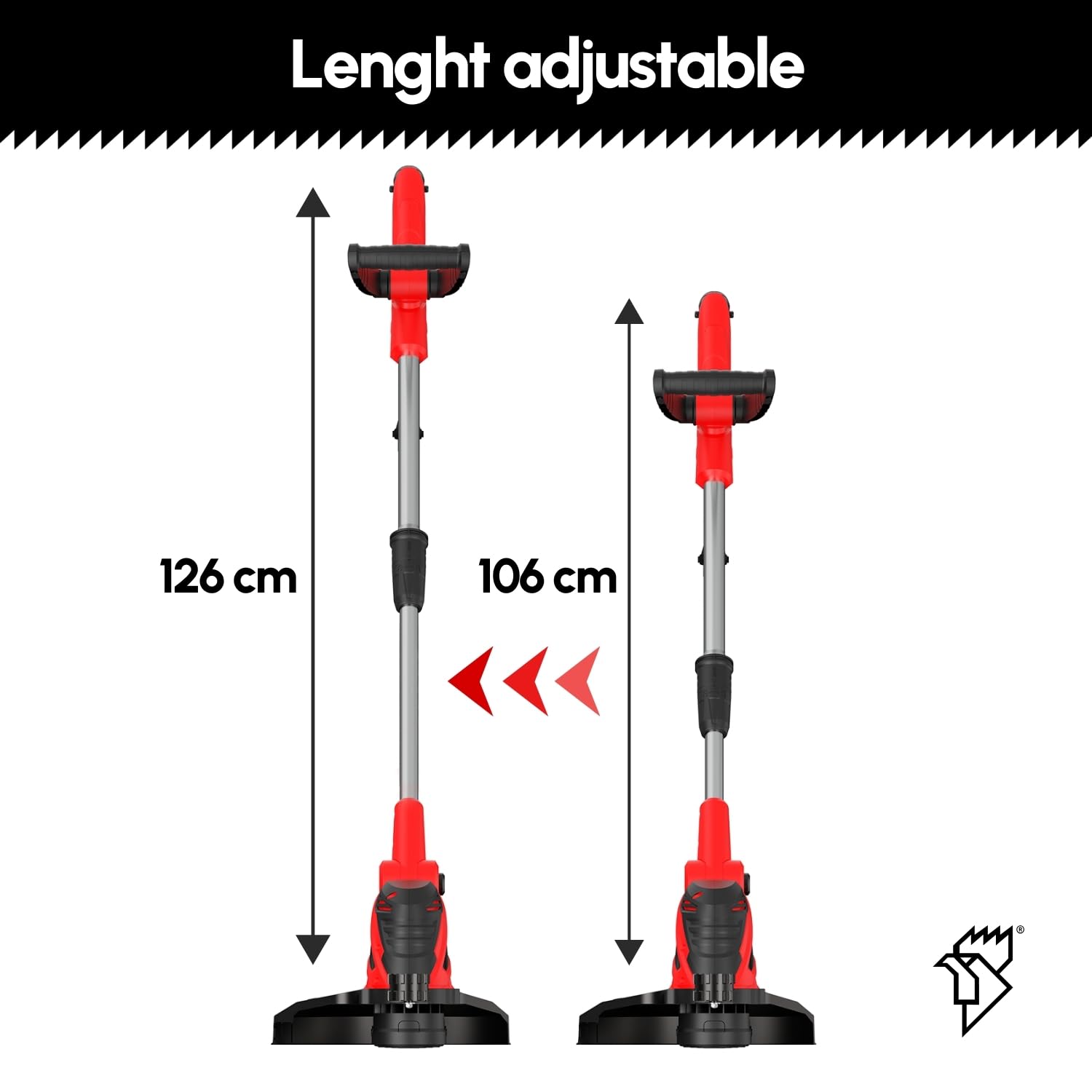 Casals - Débroussailleuse et coupe-bordure électrique | 550 W de puissance | 30 cm de coupe | 10 000 tr/min | Idéal pour jardins et mauvaises herbes