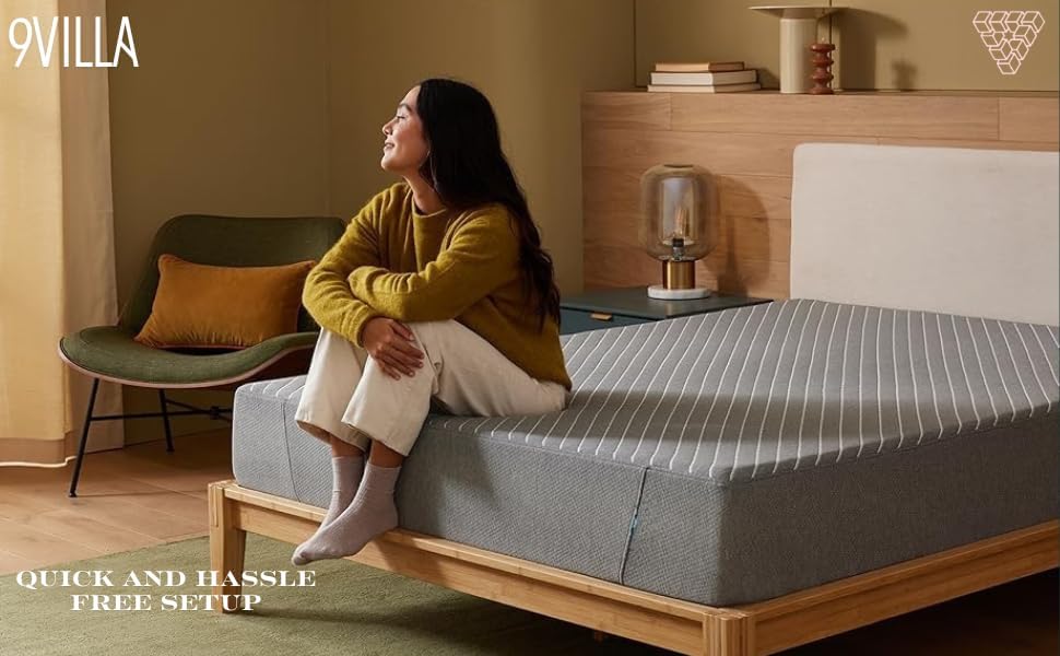 Image of Mattress | 10 Years Warranty | 2 Layered Super Soft,Relax & HR Foam Mattress | Dual Comfort Mattress | Super Soft & Midium Firm Support | Box Mattress | Grey (70x72x6, King Size)
