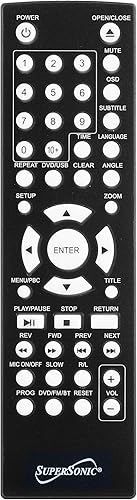 Miniatura 3 de Supersonic Sistema de sonido envolvente SC-37HT 5.1, cine en casa con reproducción de DVDCD, karaoke, radio FM, entrada USB, altavoces de 25 W,