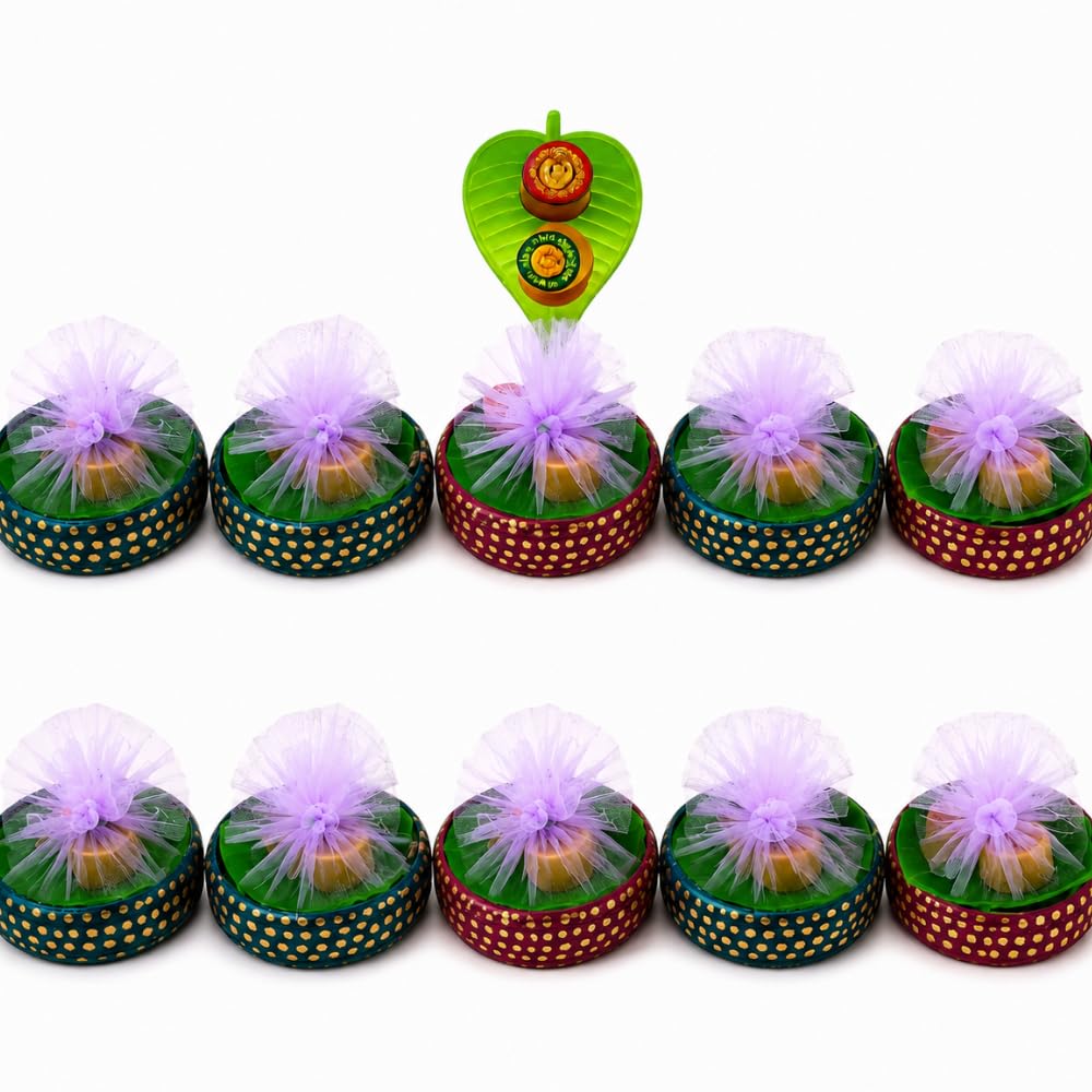 Haldi Kumkum Return Gifts Set of 10 | Pasupu Kumkuma Packets with 4 Bangles | Pooja Return Gift for Ladies | Varalakshmi Vratham, Navratri, Varamahalakshmi, Tambulam Gifts-picture-20