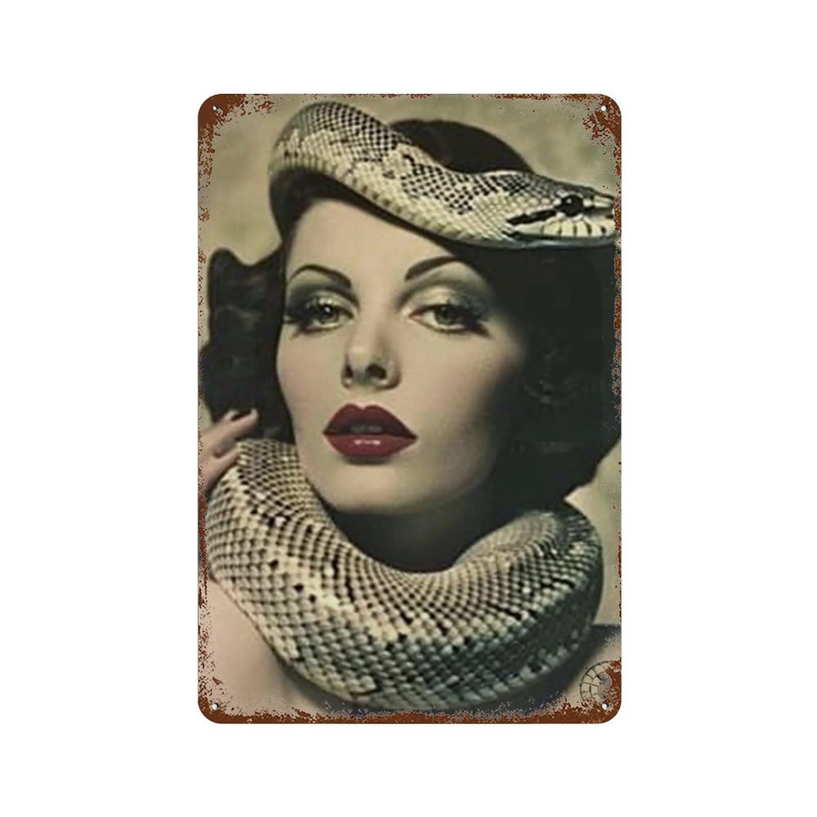 WUJHGRSG Vintage Medusa 02 Wall Art Retro Iron Vintage Metal Tin Sign Poster Modern Decor for Home Cofffee Club Bar Shop Style 30x20cm