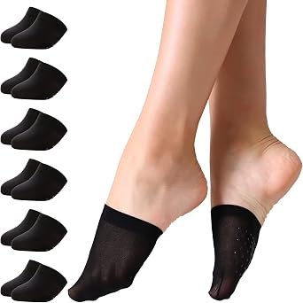 MANZI Womens Toe Topper No-Show Socks 6/8 Pairs