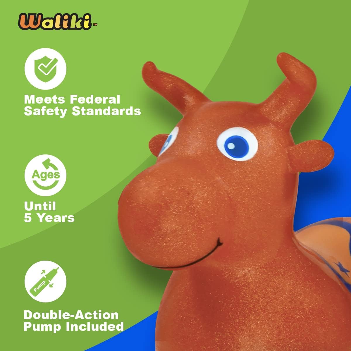 Pogo Sticks & Hoppers WALIKI Toys Bouncy Kent The Rhino Inflatable