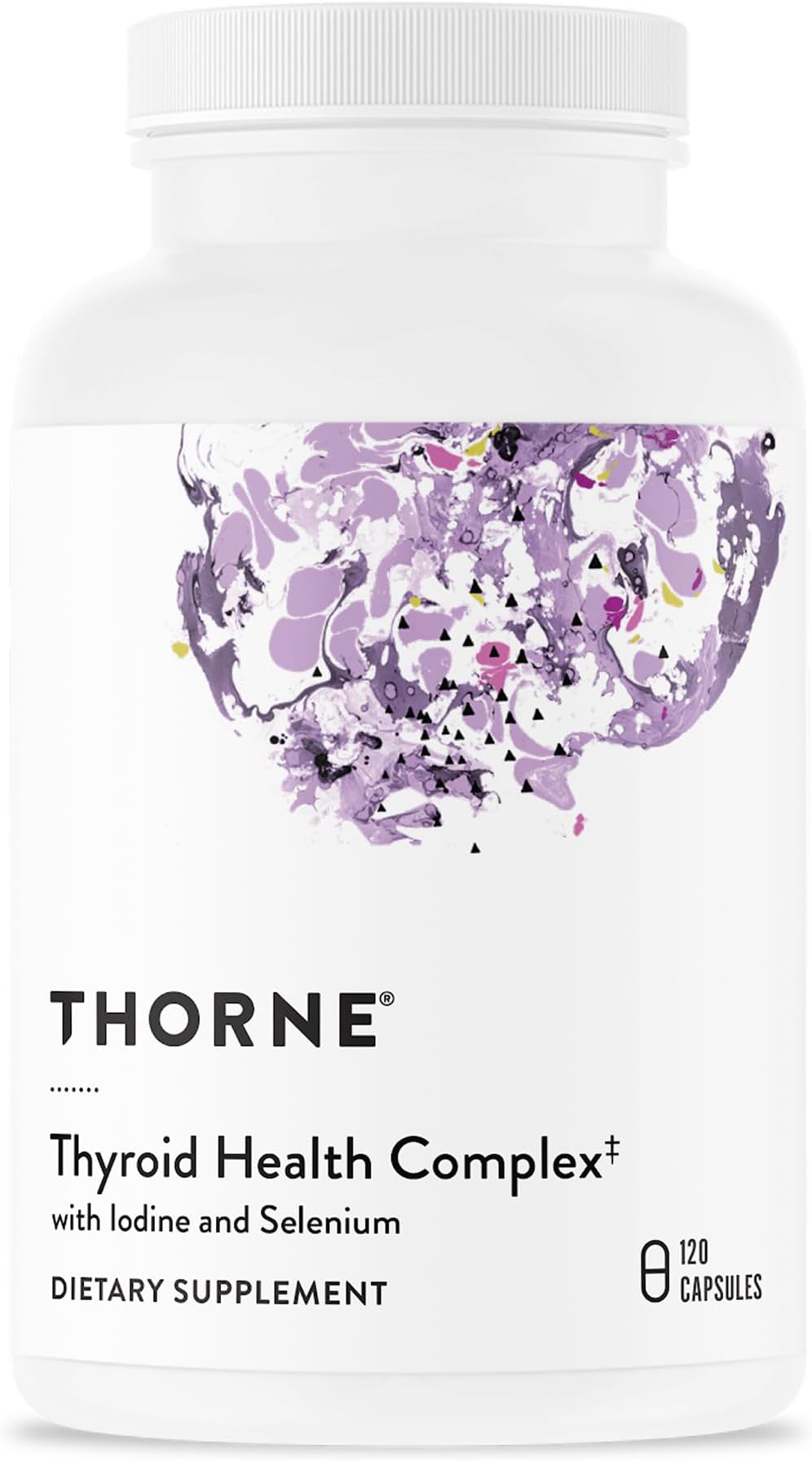 THORNE - Thyroid Health Complex - Thyroid Cofactors for Thyroid Function Support* - Vitamins B12, C & E, Ashwagandha, Iodine, Zinc, Selenium, Copper & L-Tyrosine - Third-Party Certified - 120 Capsules