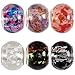 RUBYCA 50 Pcs Bulk Surreal Colors Murano Glass Beads Fit European Charm Bracelet for Jewelry Making