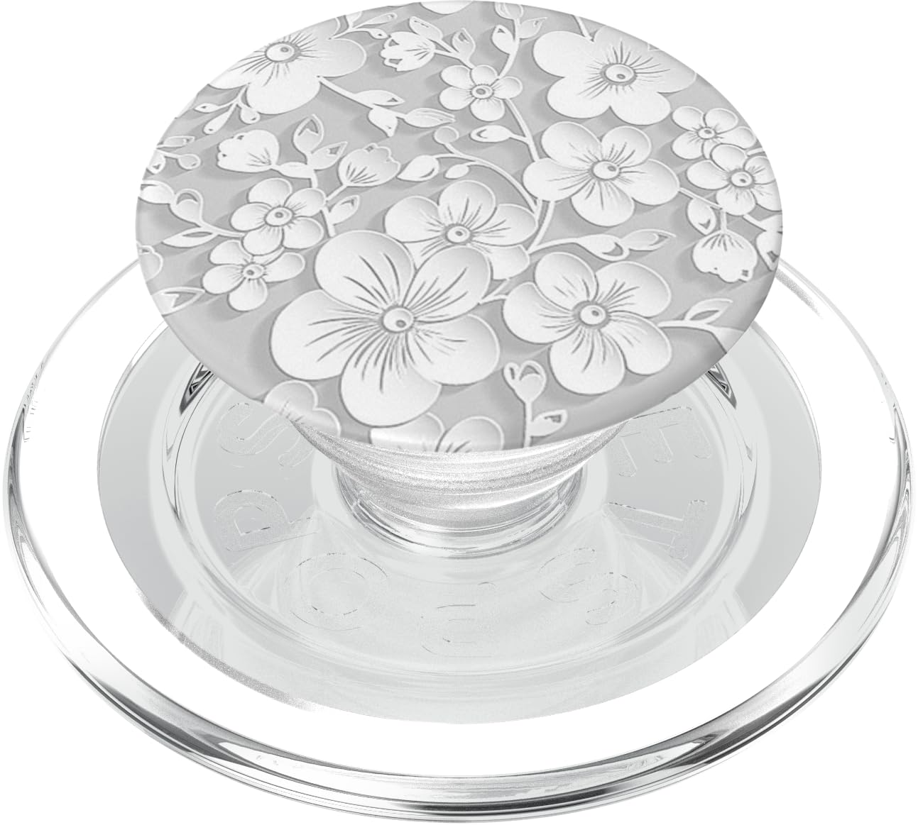 Cute Floral Pattern White Flower PopSockets PopGrip for MagSafe