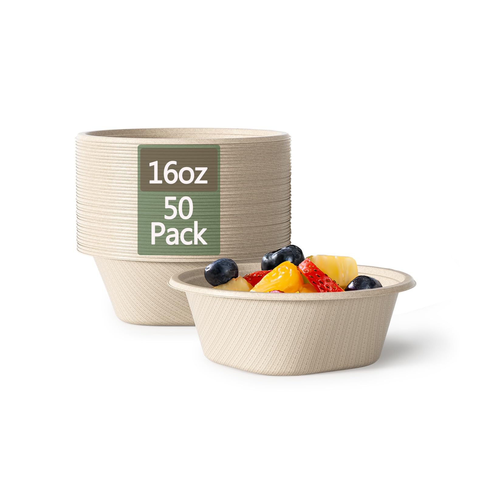 Heavy Duty Disposable Bowls - Sugarcane & Bamboo -14