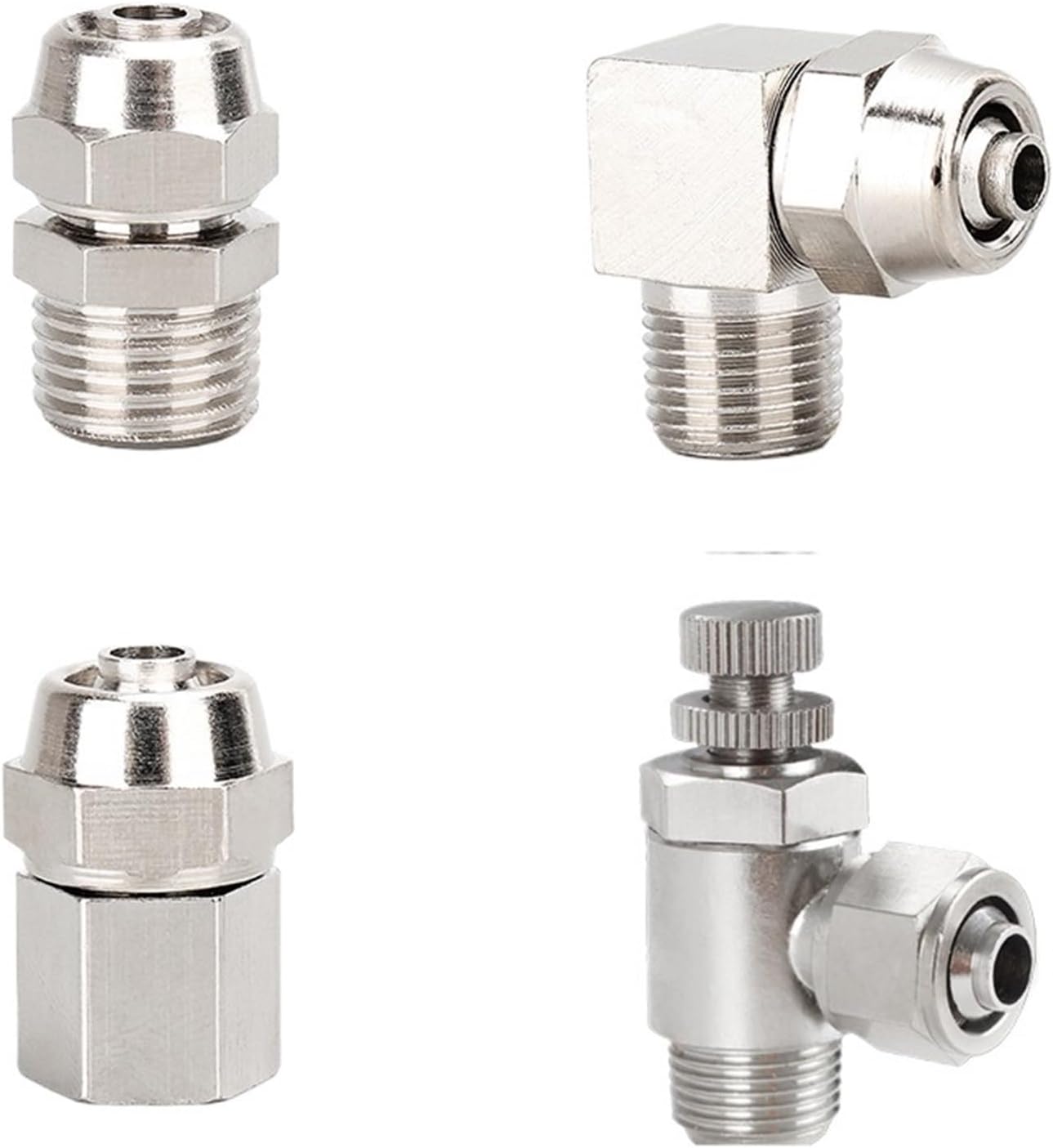 KL-PC PCF PL SL Copper Pneumatic Air Quick Connector For Hose Tube OD 4 6 8 10 12MM Fast Joint Connection 1Pcs(10-02)