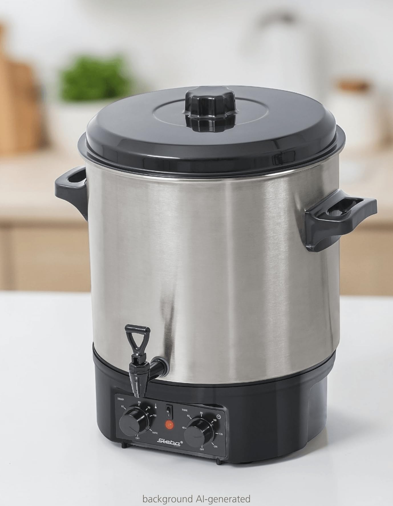 Steba ER 2 Einkoch- und Glühweinautomat 27L Edelstahl 2000W Temperaturregelung 30-100°C Timer 120 Min