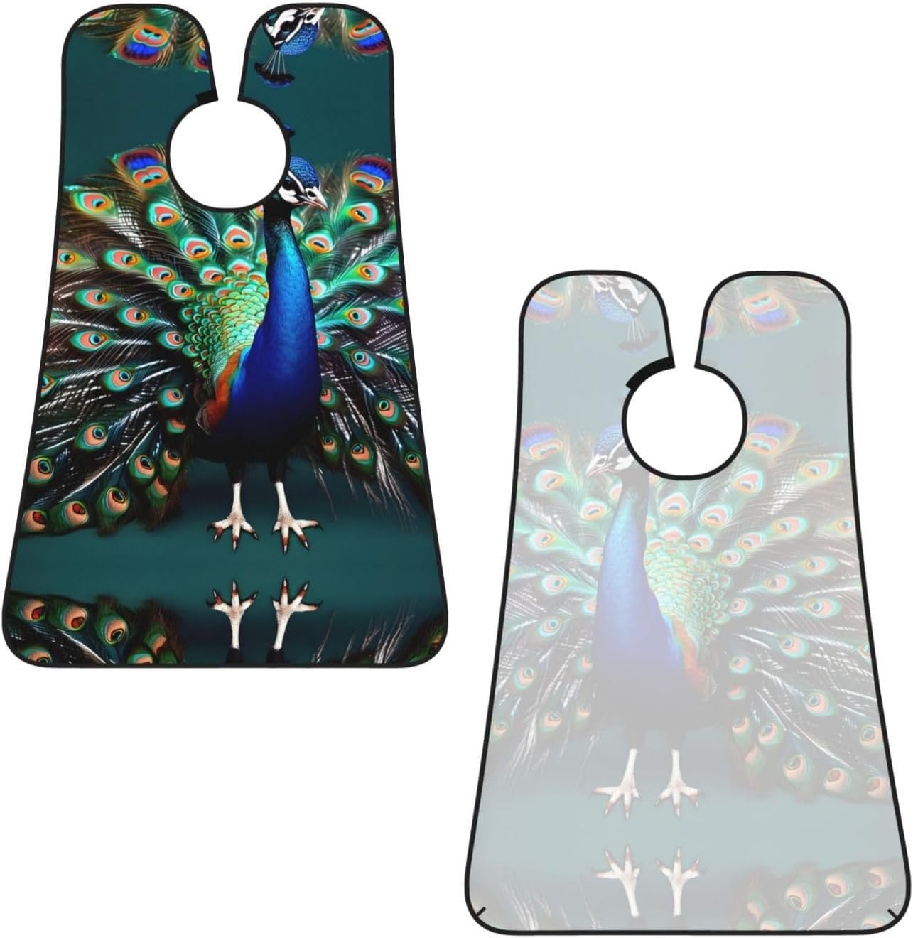 Beautiful Peacock Print Beard Bib Apron, Shaving Apron For Dad, Men'S Hair Catcher For Shaving Best Gifts For Dad