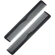 CEKEME 2pcs Hair Comb Portable Brush Plastic Hairdressing Styling Black Combs for Salon or Hotel Hair Care