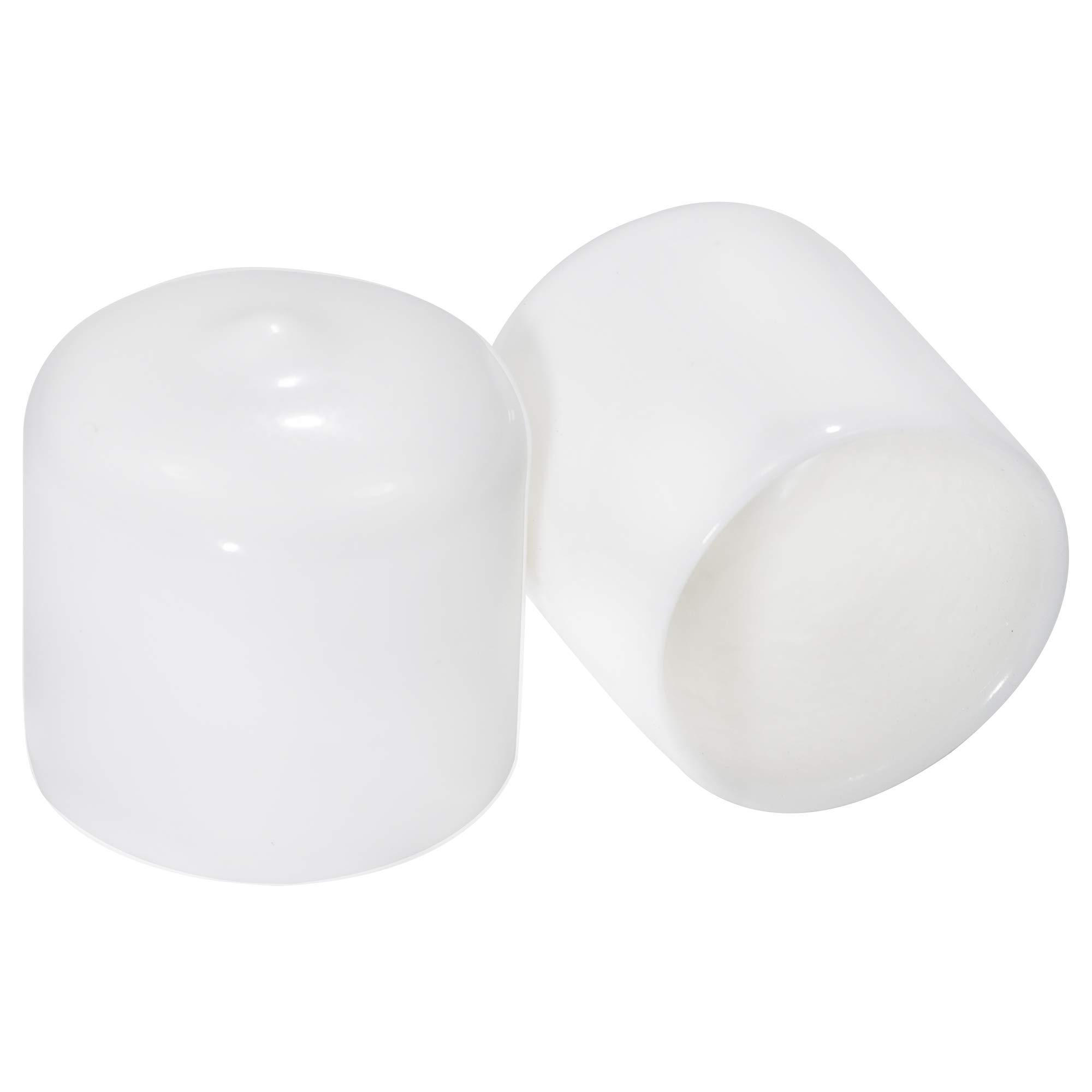 Prescott Plastics 1.25" Inch Round Vinyl Plug Insert (8 Pack), White Rubber Flexible End Cap for Metal Tubing, Fence, Glide Insert for Pipe Post and Furniture