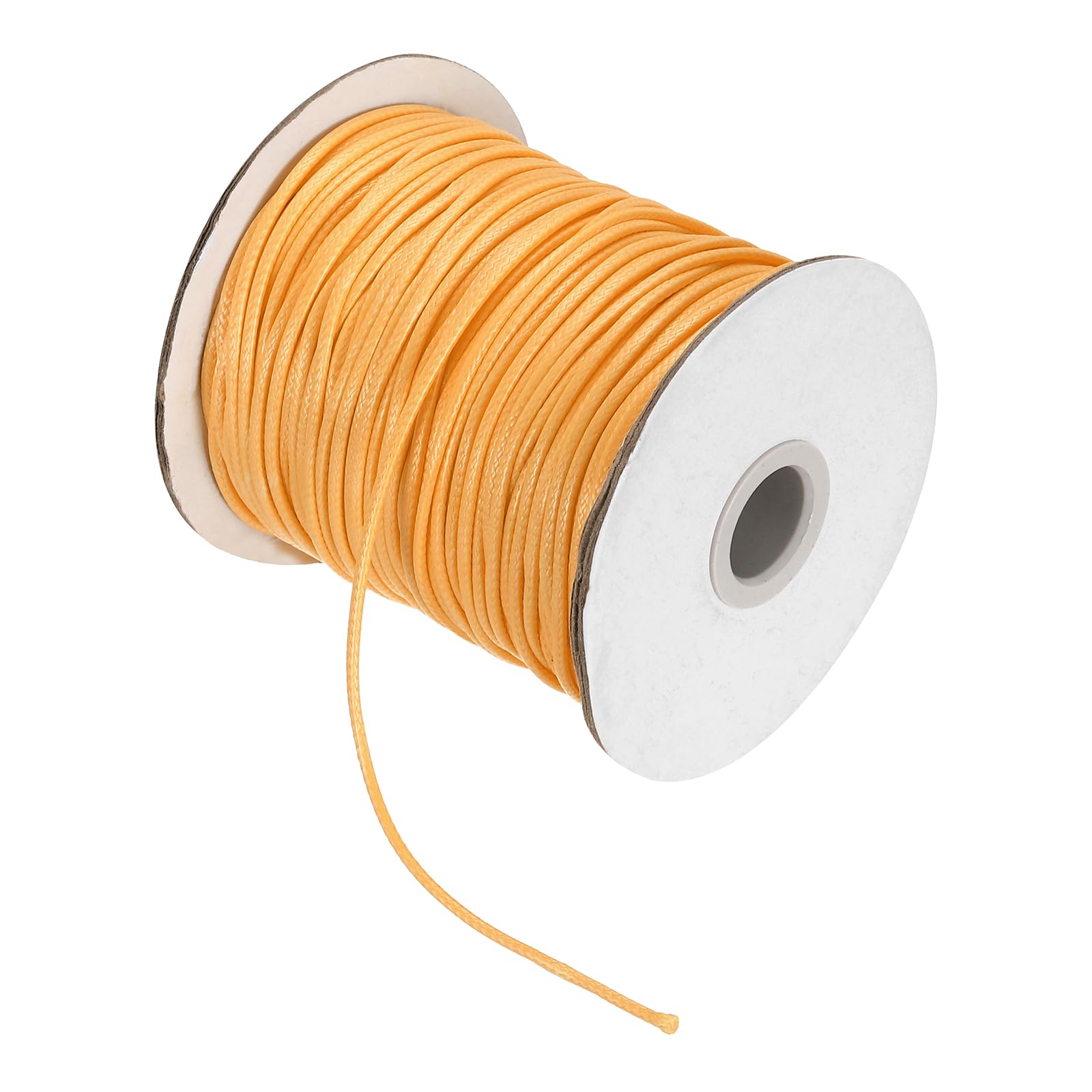 sourcing map Waxed Cord 3.5mm Waxed Thread 44 Yard Wax String Leather Cord for Bracelet Making, Necklaces, Beading, Jewelry Making and DIY Crafts(Yellow)
