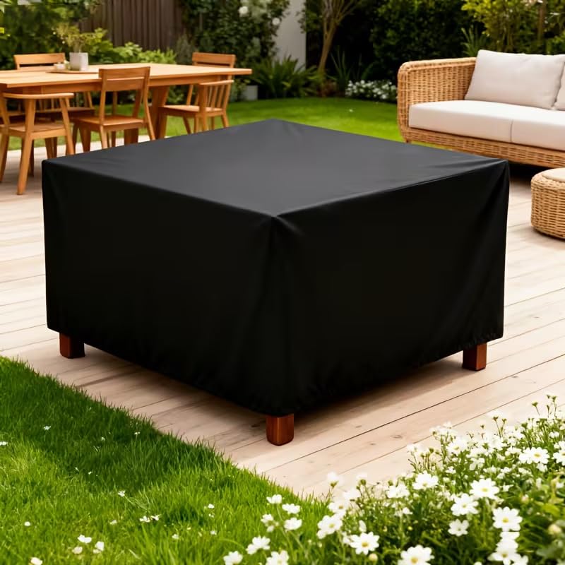 Telo Copri Tavolo Esterno Impermeabile 250x240x80cm/LxPxA 420D Oxford Copertura Tavolo Esterno,Copertura Tavoli e Sedie da Cortile Telo Per Mobili da Giardino Tavoli e Sedie da Cortile