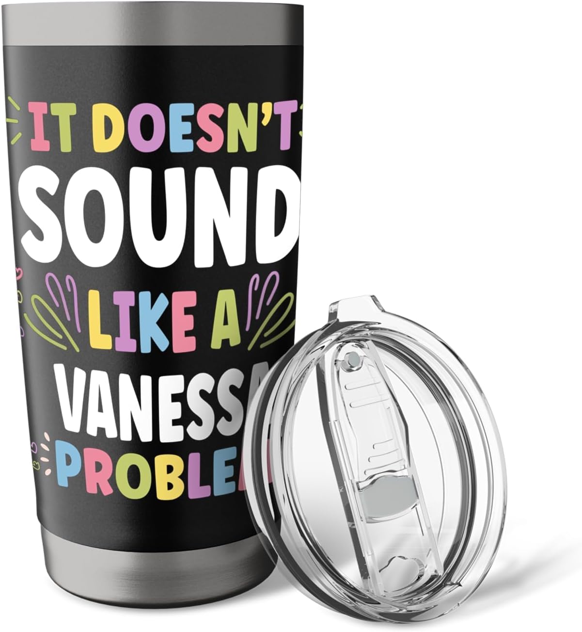 VANESSA Personalized Women's Gift Custom VANESSA Stainless Steel Insulated Tumbler image 5