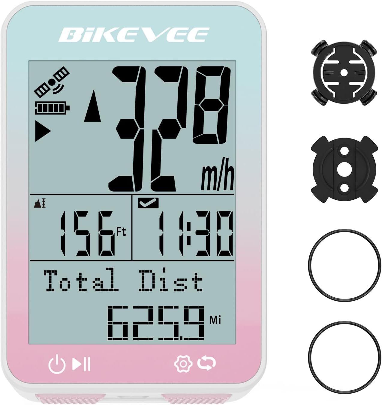 GPS Speedometer & Odometer - Wireless Bike Computer + Mini Bike Pump Electric (New Version)