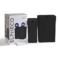 Vista 8 de ELPHECO Bathroom Trash Can with Lid, 2 Pack Automatic Garbage Can, 2.5 Gallon + 4 Gallon Motion Sensor Smart Bathroom Decor, Slim Waterproof Trash