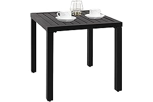 PHI VILLA Small Metal Patio Side Table: Timeless Outdoor Elegance